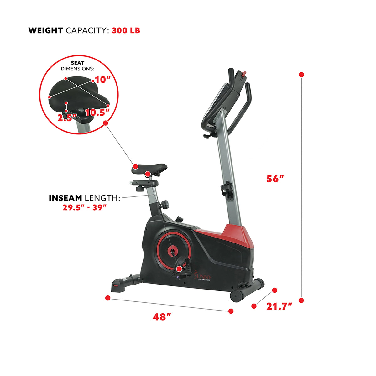 Stationary Upright Bike with Electro-Magnetic Resistance M16574