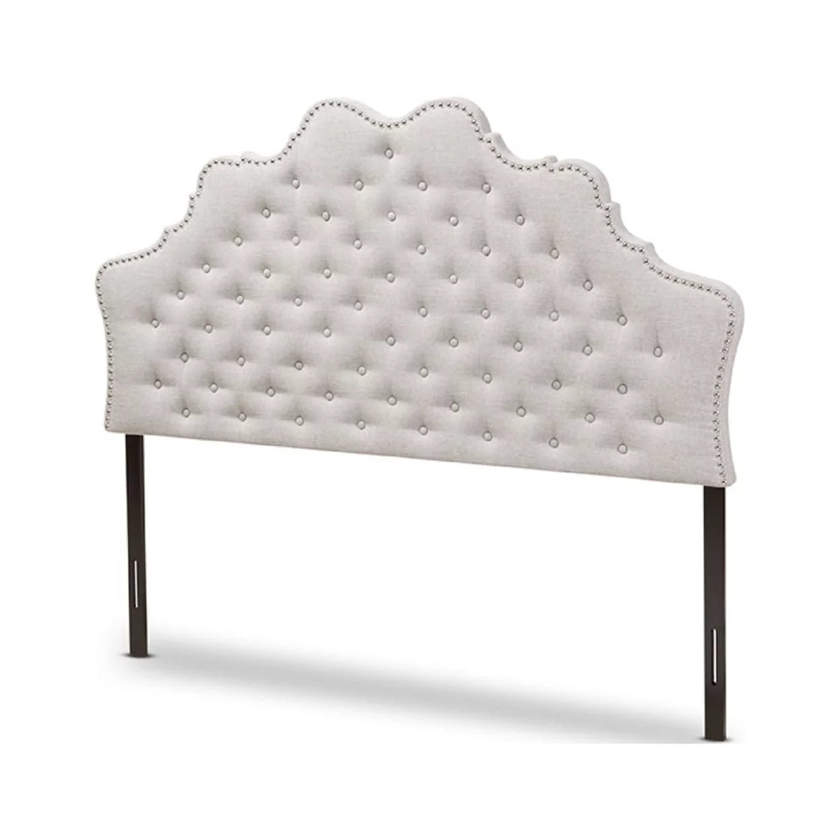 Greyish Beige Fabric Full Size Headboard S5736