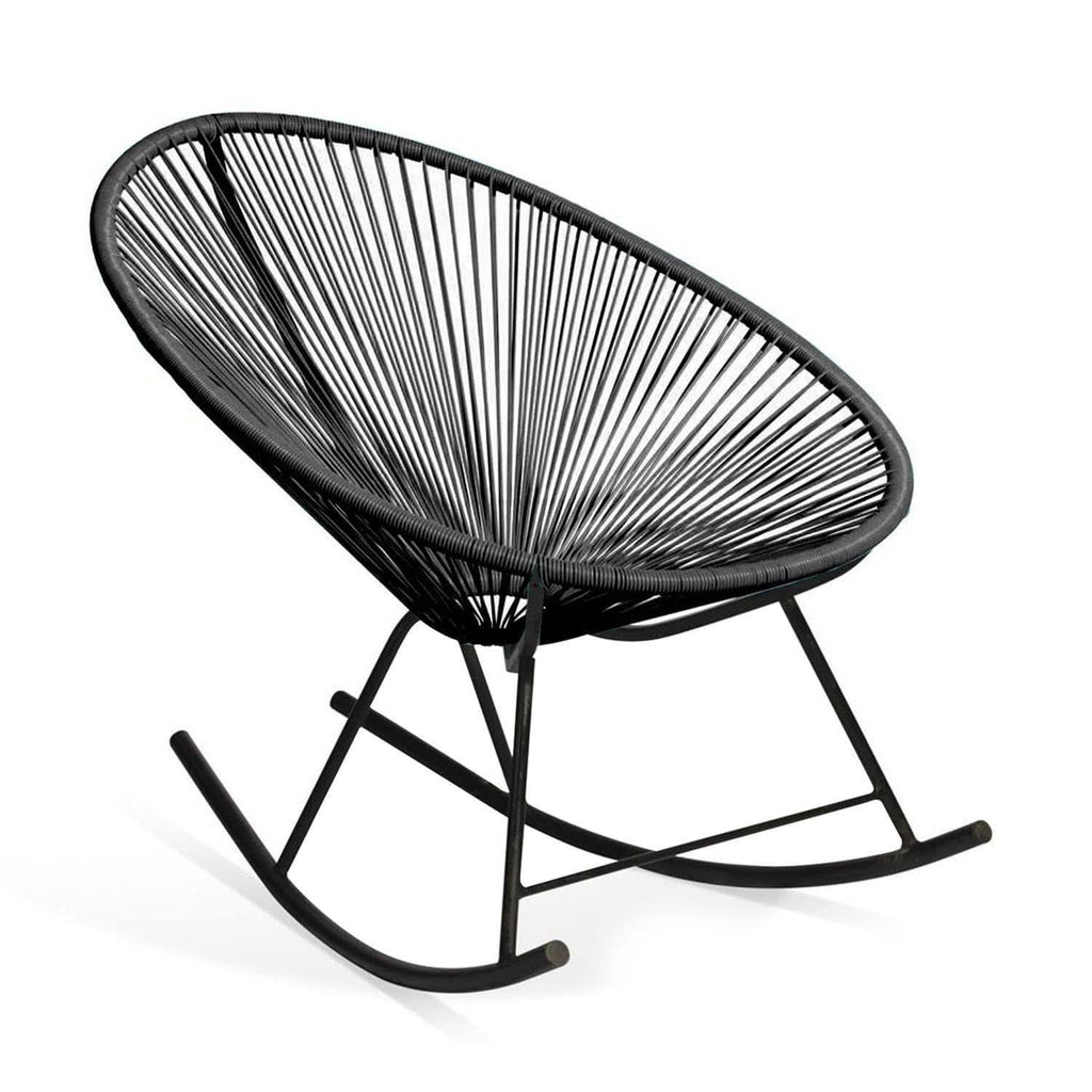 Black Vinyl Indoor/Outdoor Rocking Chair X854