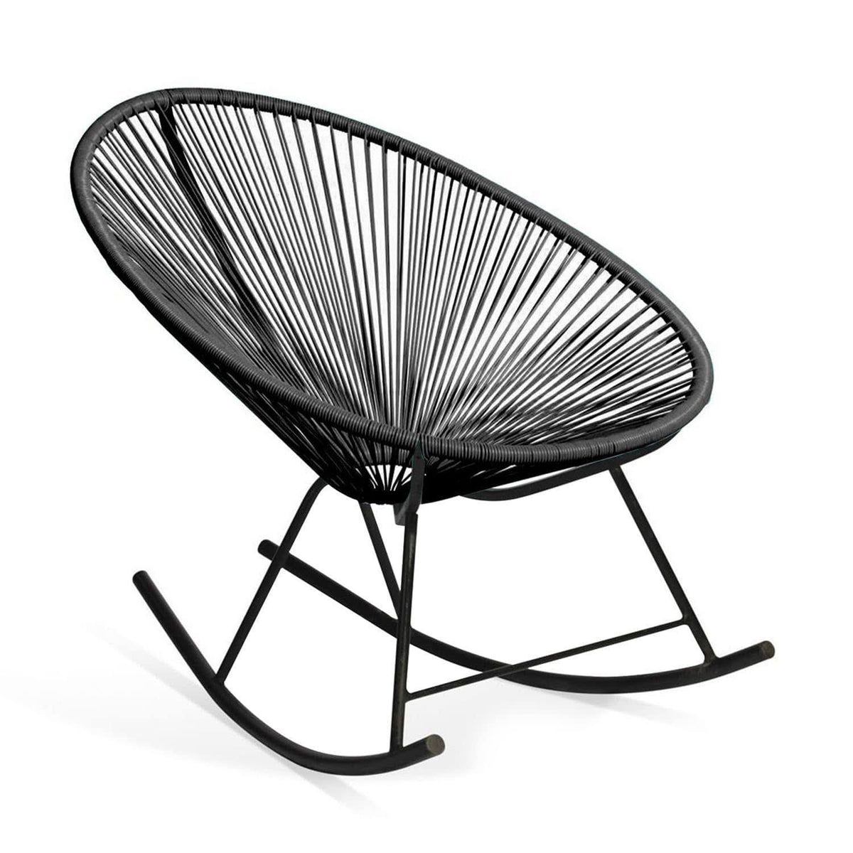 Black Vinyl Indoor/Outdoor Rocking Chair X854