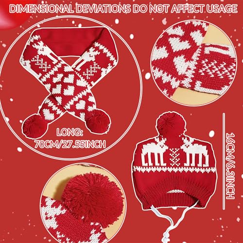 Christmas Antler Pet Red Scarf S159184