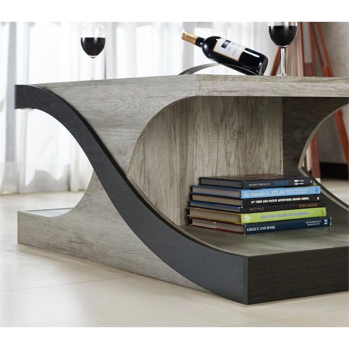 Wood 2-Shelf Coffee Table L656466