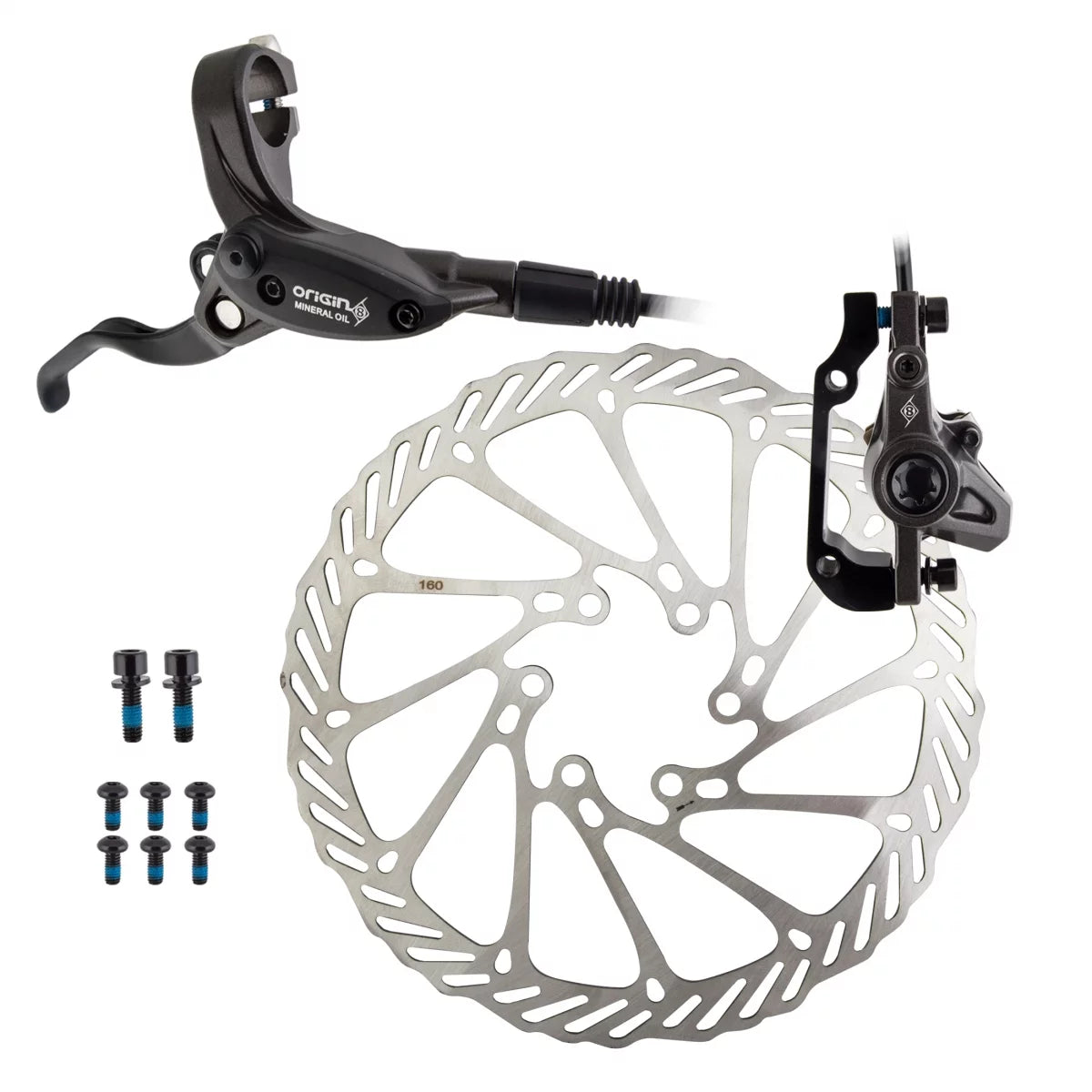 Hydraulic Post Mount Disc Brake with Lever and Rotor 160mm R903