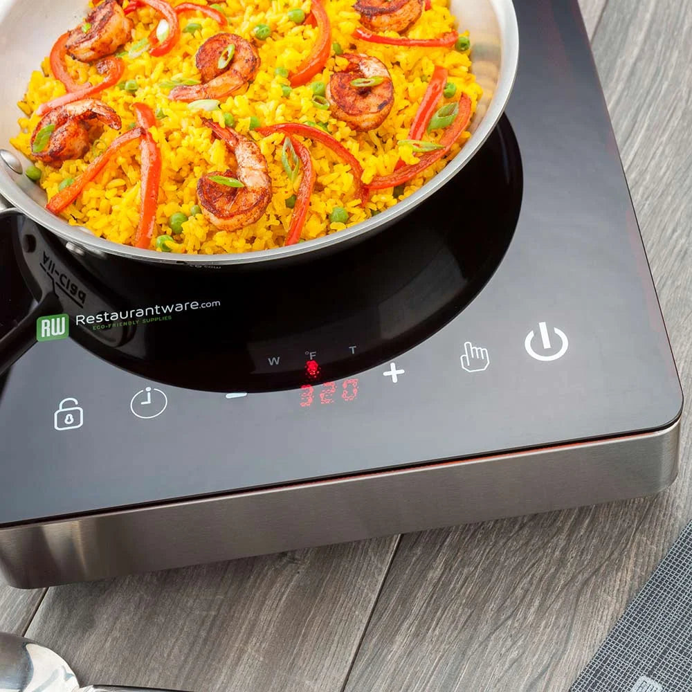 Square Stainless Steel Induction Cooktop, 120V, 1800 watts M850