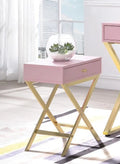 Pink & Gold Side Table U445