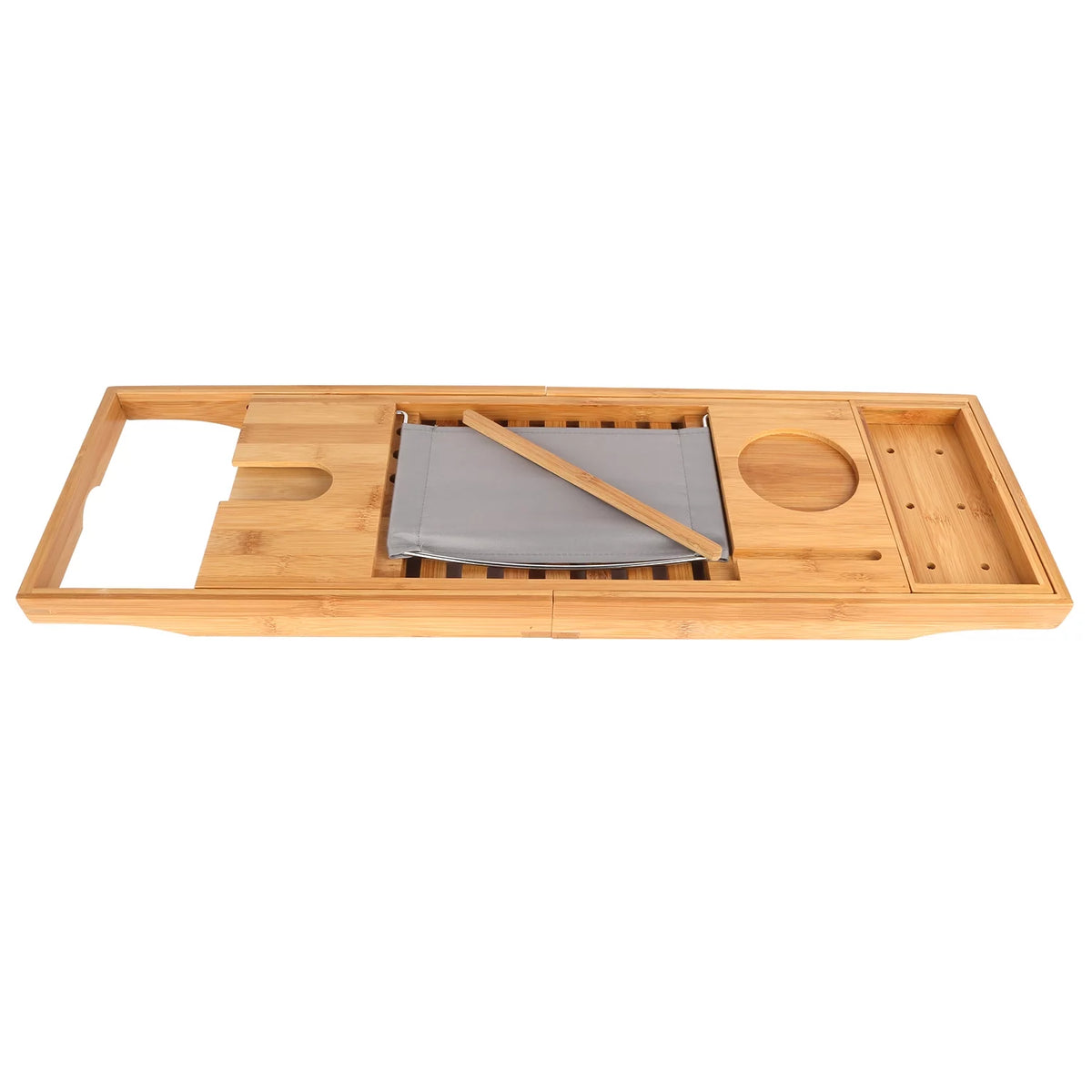 Bamboo Bathtub Caddy Tray with Expandable Sides Z79654