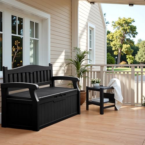 80 Gallon Black Storage Bench G594832