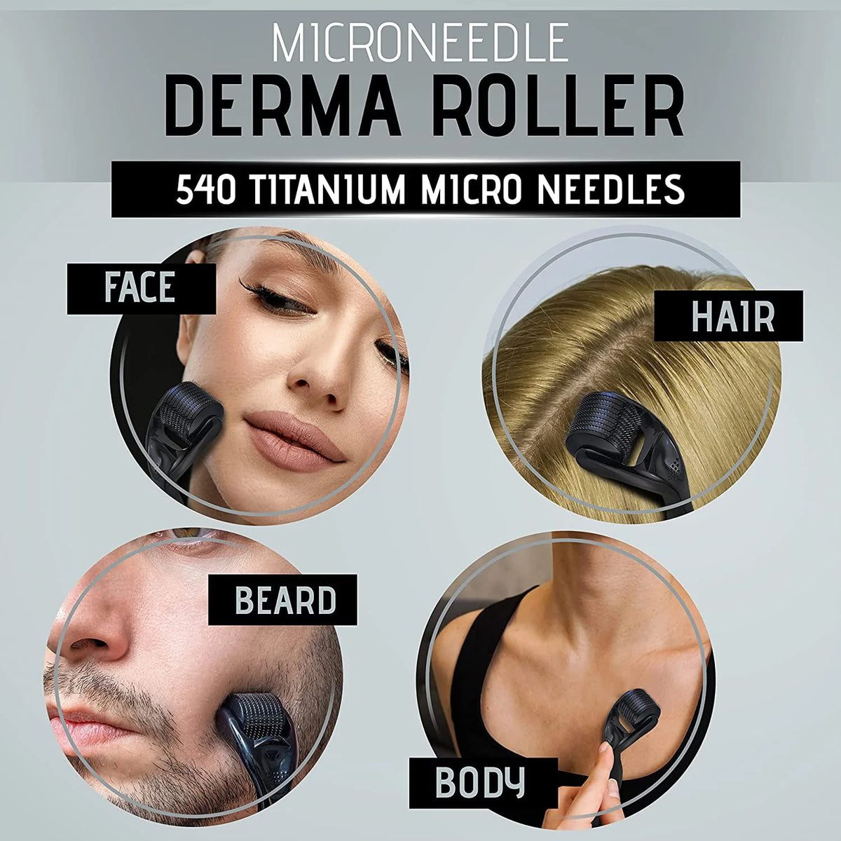 Derma Roller Microneedle Roller with 3 Different Size P3739