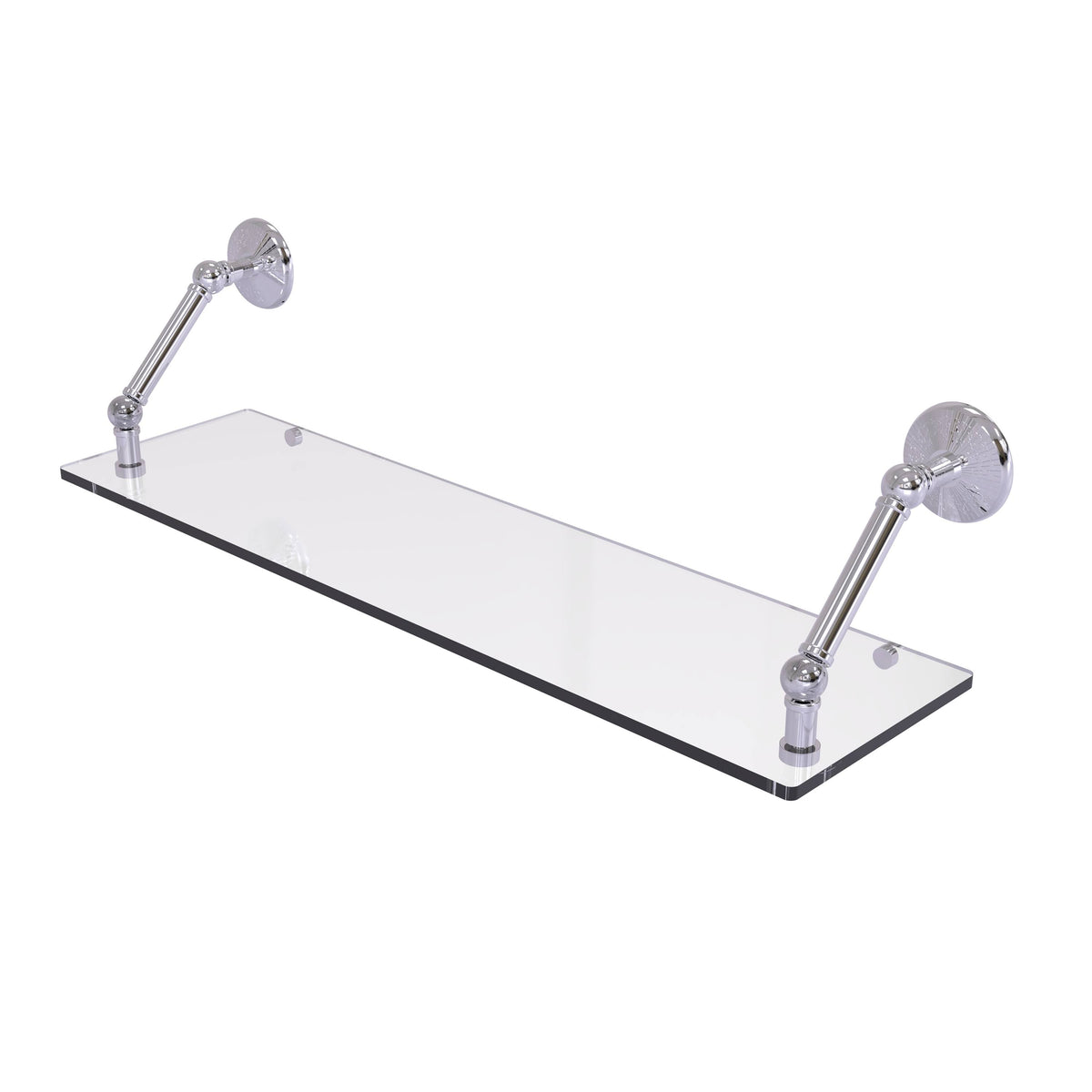 30 inch Floating Glass Shelf Polished Chrome O4951
