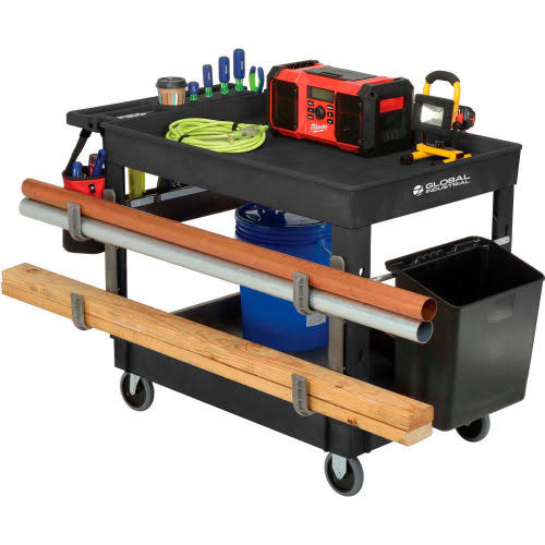 Plastic 2 Tray Black Utility Cart T42457