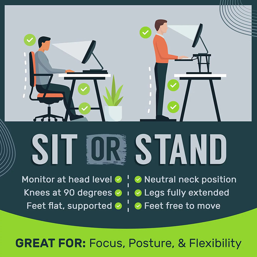 32-inch Height Adjustable Black Standing Desk Converter E6263