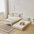 White Twin Bed with Trundle Y377