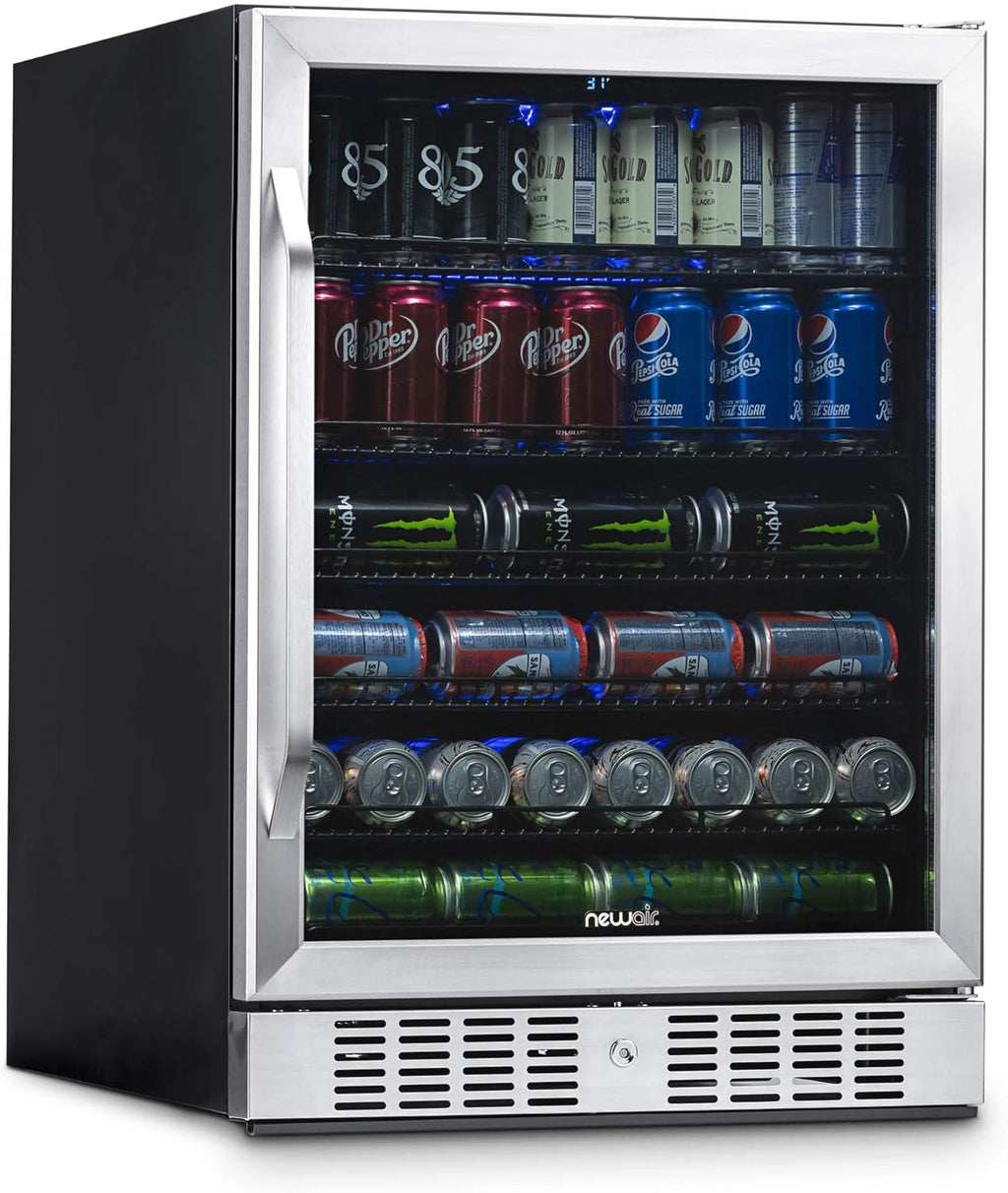 Large 177 Can Beverage Refrigerator Cooler Stainless Steel D174