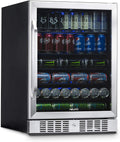 Large 177 Can Beverage Refrigerator Cooler Stainless Steel D174