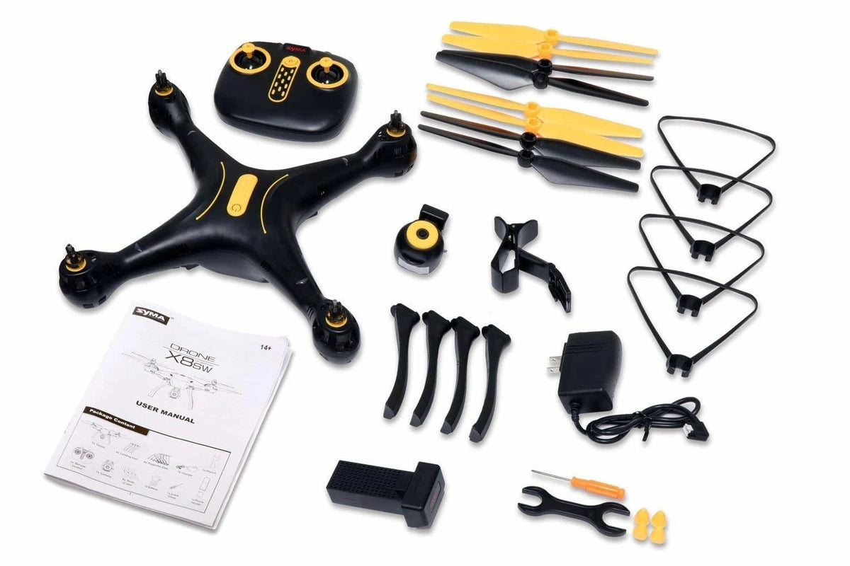 WiFi FPV Quadcopter Drone 720p HD Camera Black/Yellow K769597