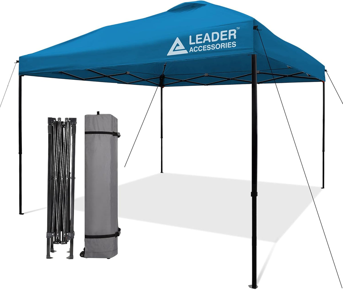 Blue 10'x10' Pop-Up Canopy Tent with Wheeled Carry Bag B197192