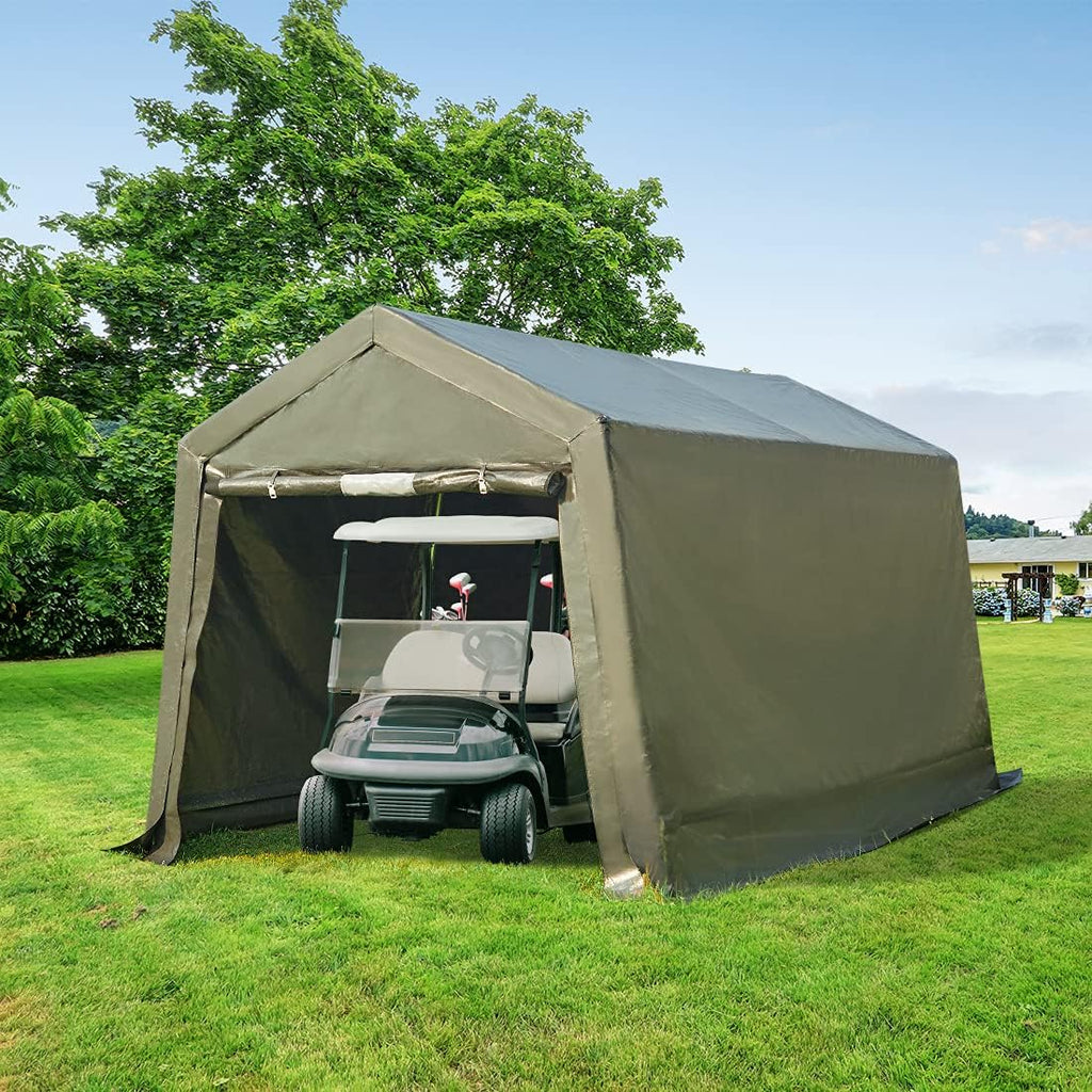 7x12 ft Portable Storage Shelter with 2 Roll up Doors X276