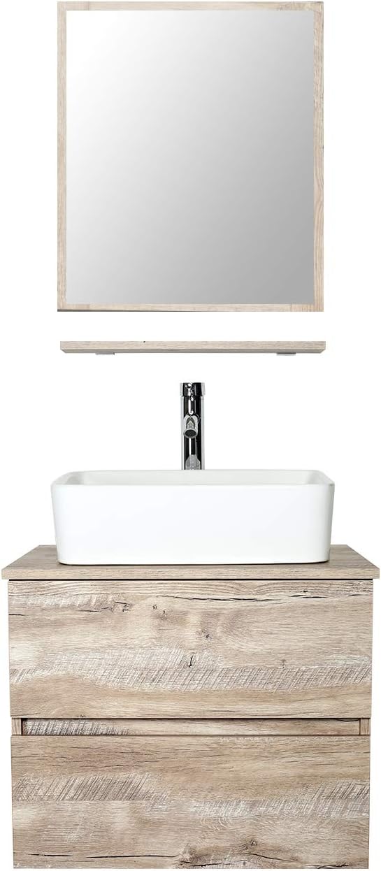 24 Wall Mounted Bathroom Vanity, 2 Drawers Y362999