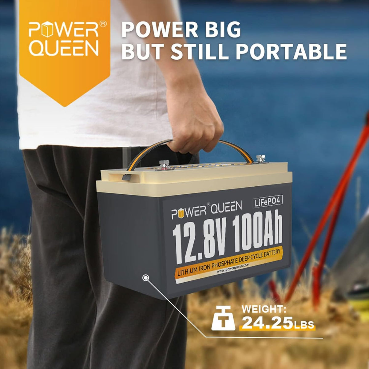 12.8V 100Ah LiFePO4 Battery with 100A BMS I45469