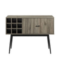 42 in. Slate Grey 2 Door Bar Cabinet with Bottle Storage R478