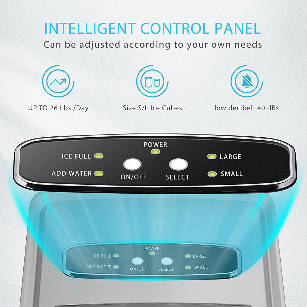 Black Countertop Ice Maker with Ice Scoop X301