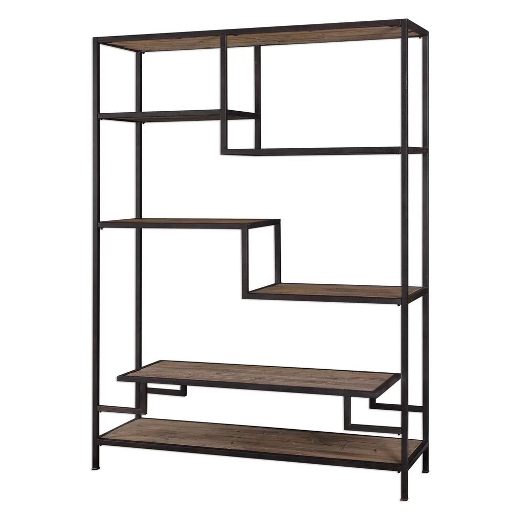 58" Reclaimed Pine Etagere Shelving H5041
