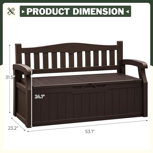 80 Gallon Black Storage Bench G594832