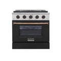 30 4.2 cu ft. Propane Gas Range in Black with Gold Accents F4816