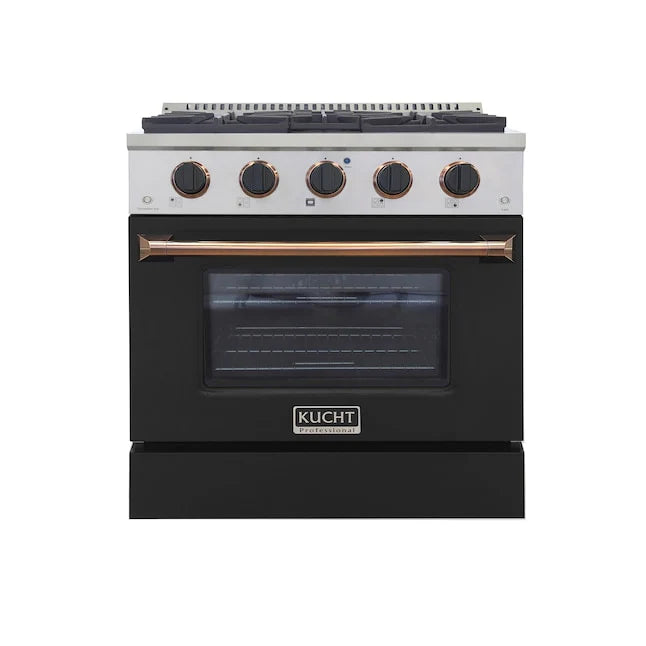 30 4.2 cu ft. Propane Gas Range in Black with Gold Accents F4816