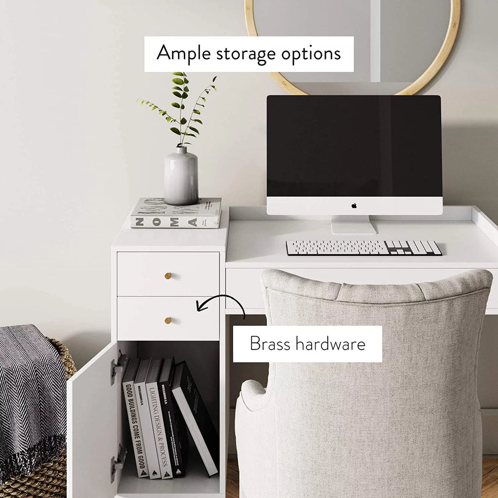 White 4 Drawer Vanity Dressing Table M486