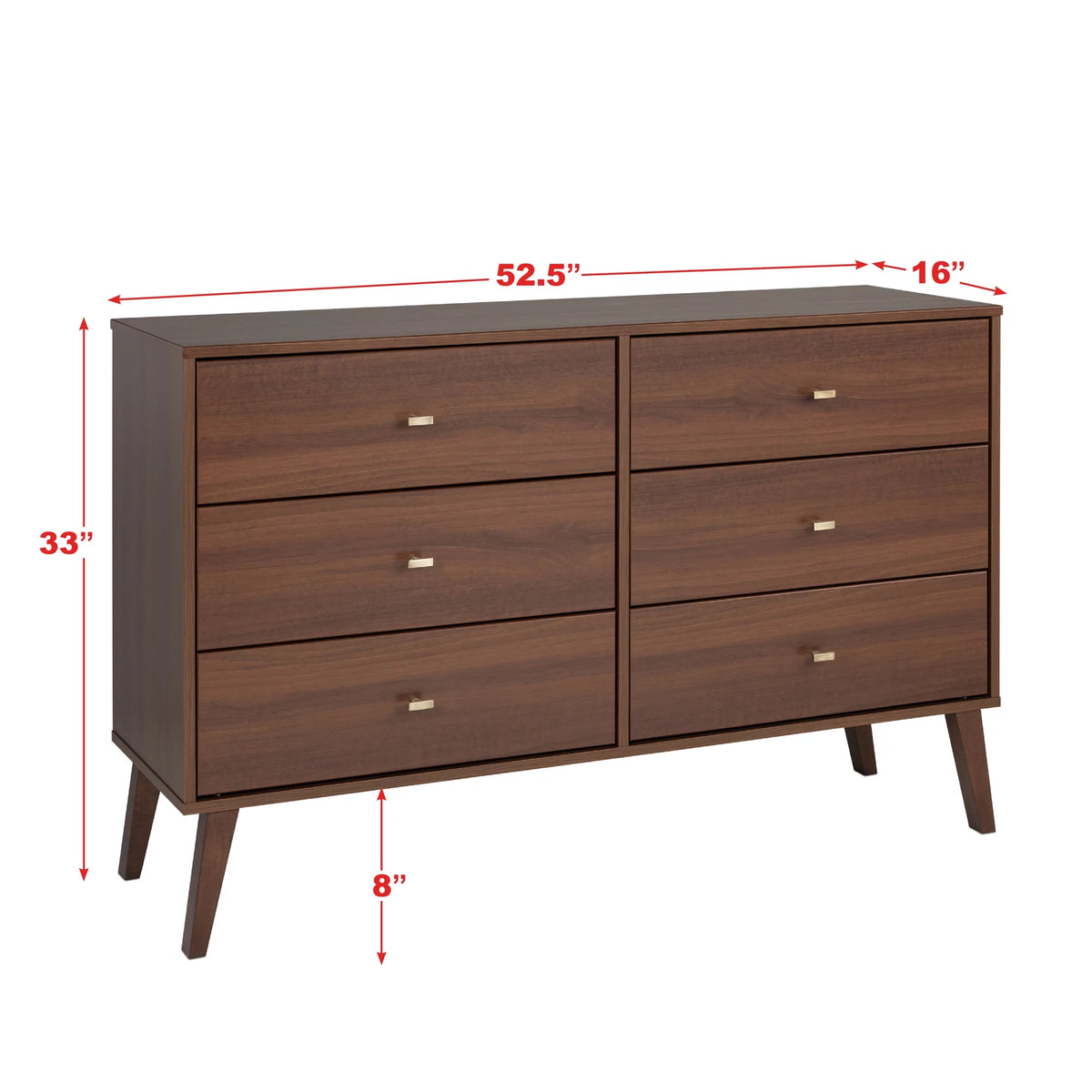 6 Drawer Wooden Dresser F172258