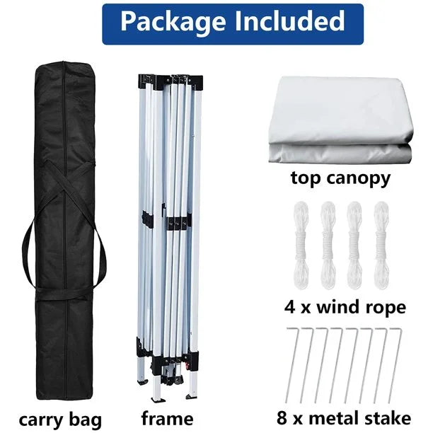 White Pop-up Canopy Tent with Bag H5096