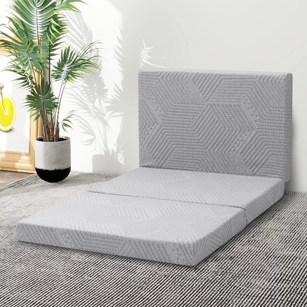 4 Inch Tri Folding Memory Foam Mattress Queen C90016