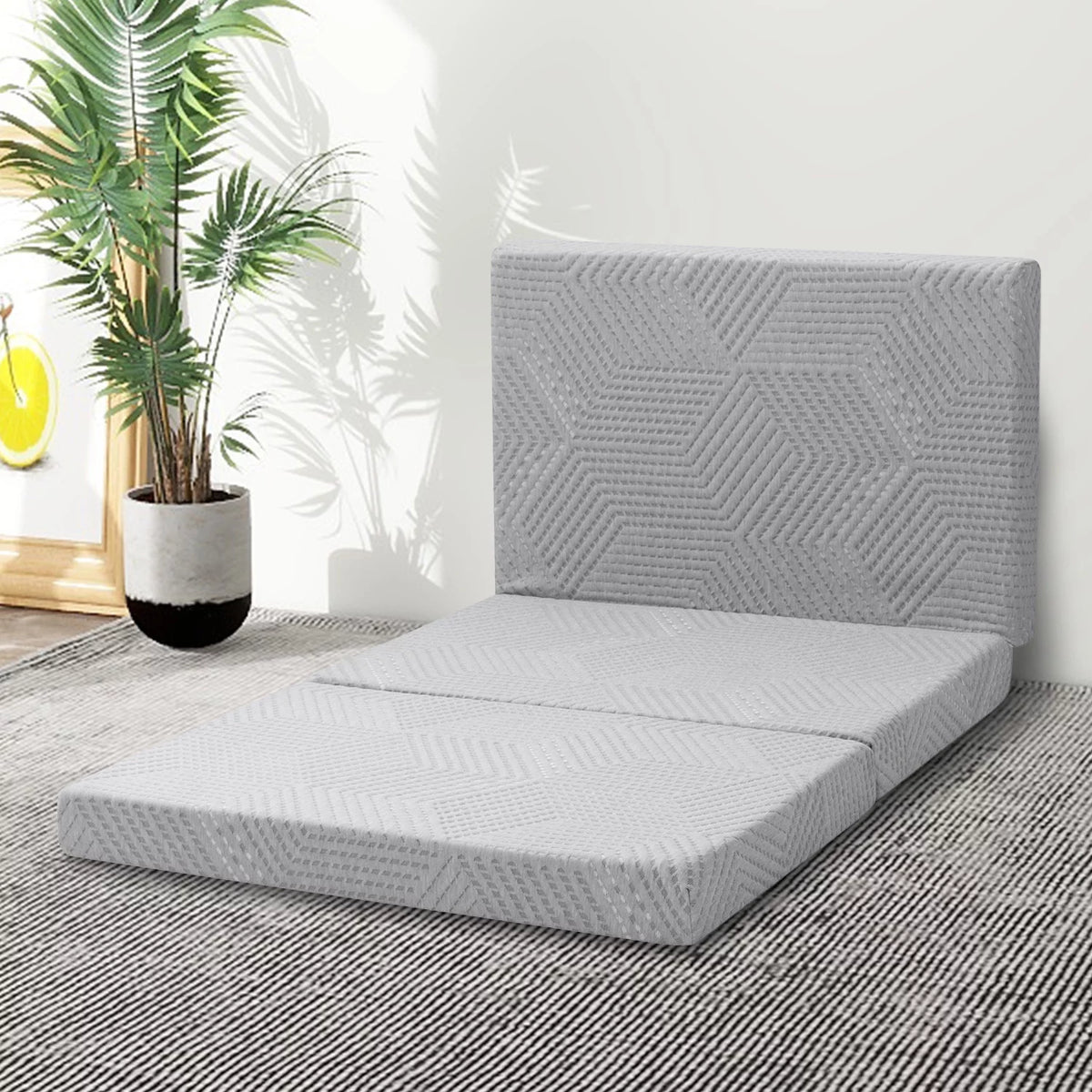 4 Inch Tri Folding Memory Foam Mattress Queen C90016