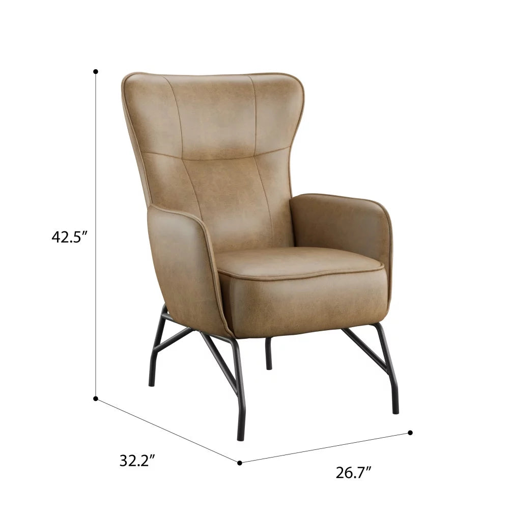 Yellow 27" Accent Chair with Metal Base I793