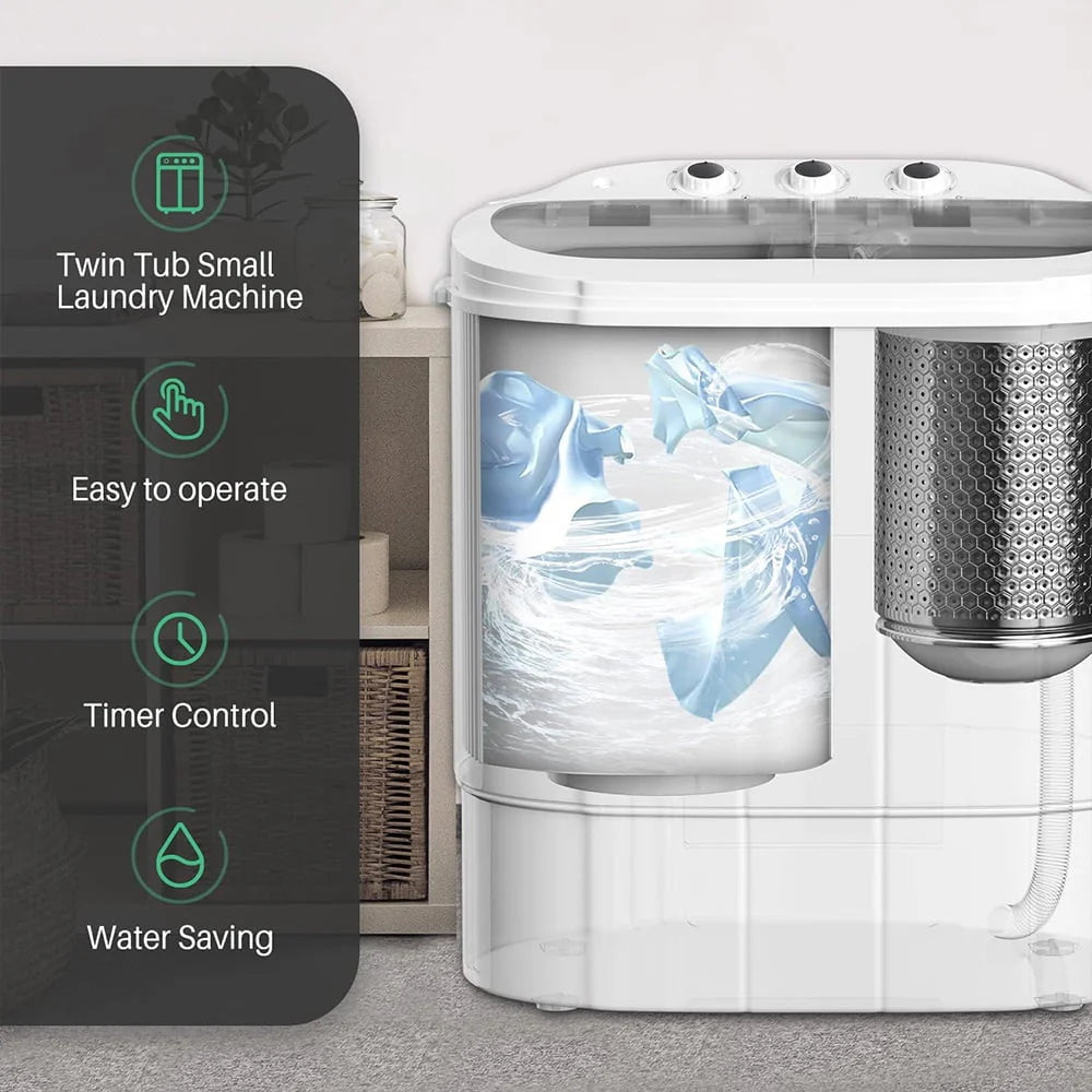 Portable 13.5Lbs Mini Washer and Dryer Combo U65395