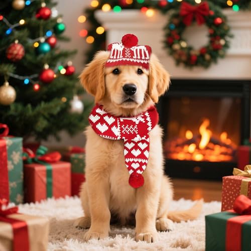 Christmas Antler Pet Red Scarf S159184