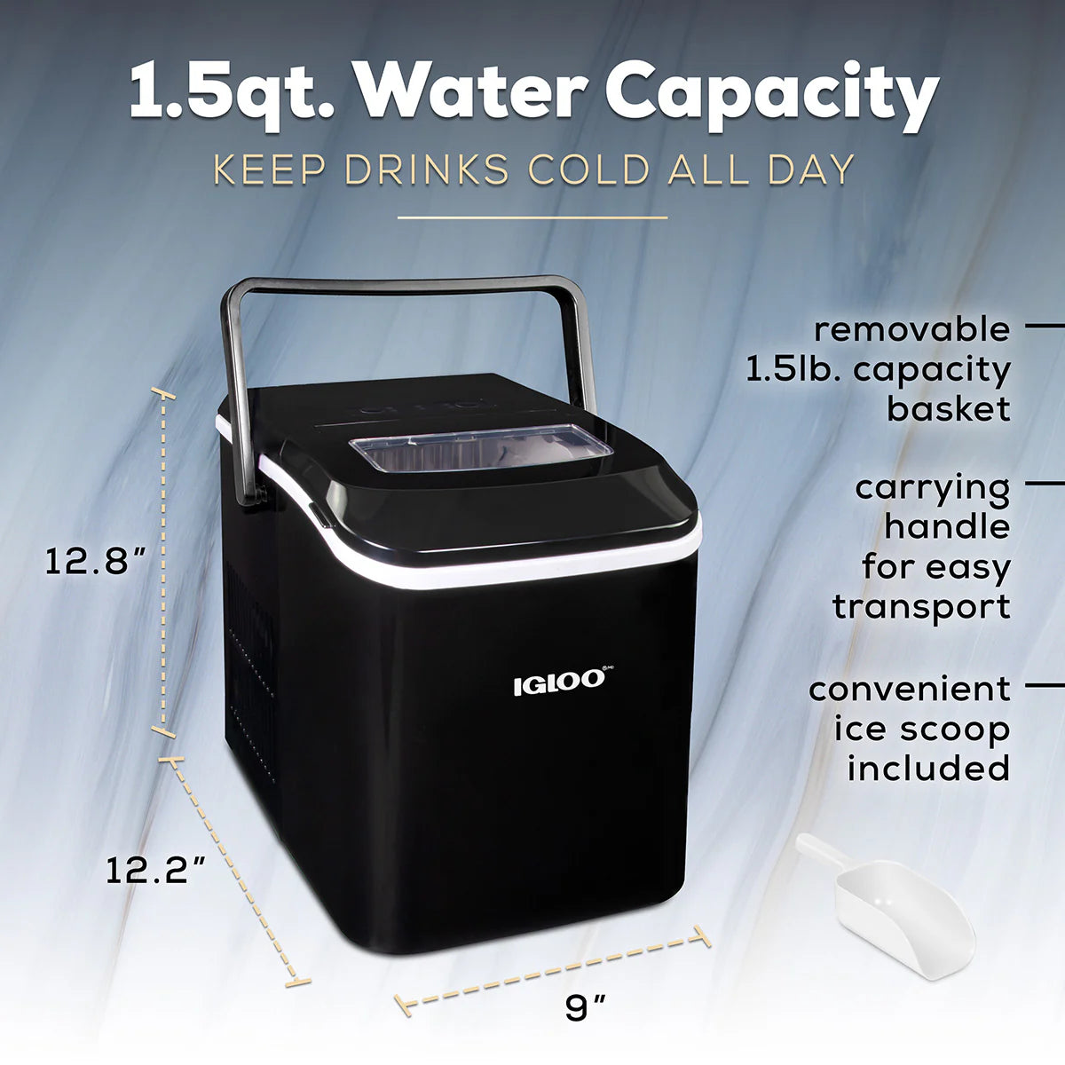 Black Portable Countertop Ice Maker W22929