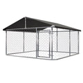 Heavy Duty Outdoor Dog Kennel with Black UV & Water Resistant Cover S4123
