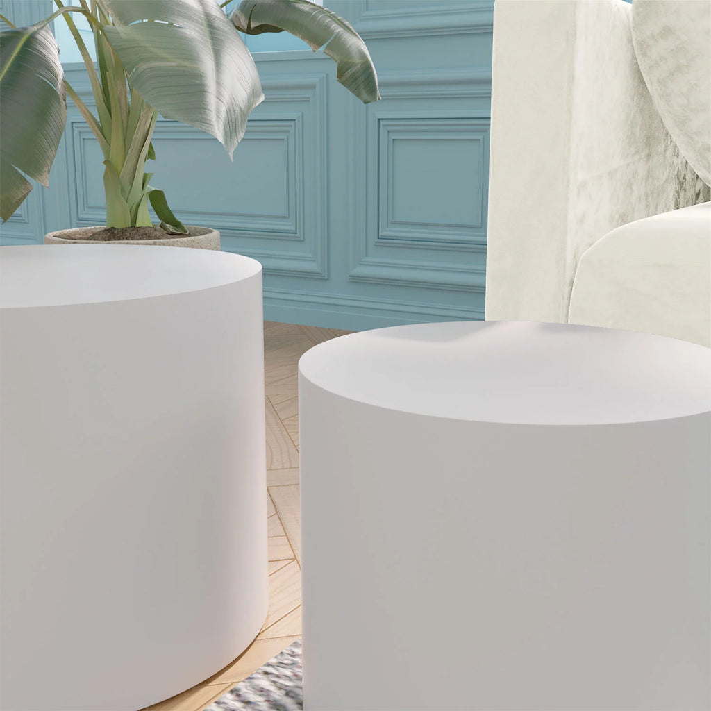 Set of 2 MDF Side Table Coffee Table End Table Nesting Table E887