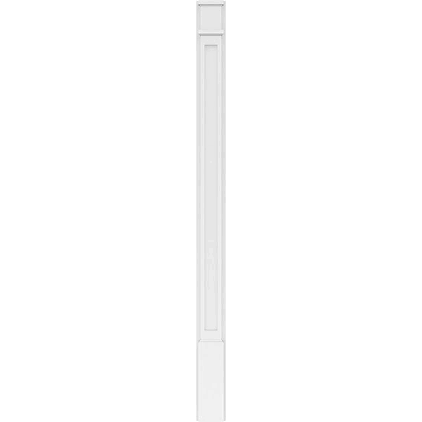 Flat Panel PVC Pilaster with Decorative Capital & Base (Pair) P6076