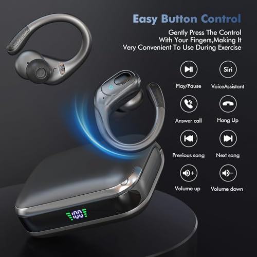 Black IPX7 Waterproof Wireless Bluetooth Earbuds Q590