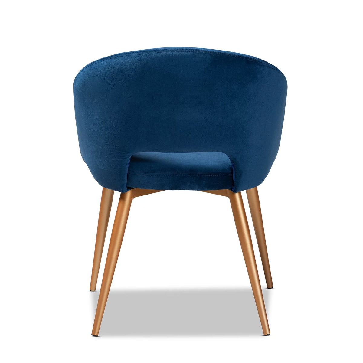 Navy Blue Velvet Upholstered Dining Chair Y34344
