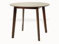 Round Wood Dining Table Medium Brown Finish M8902