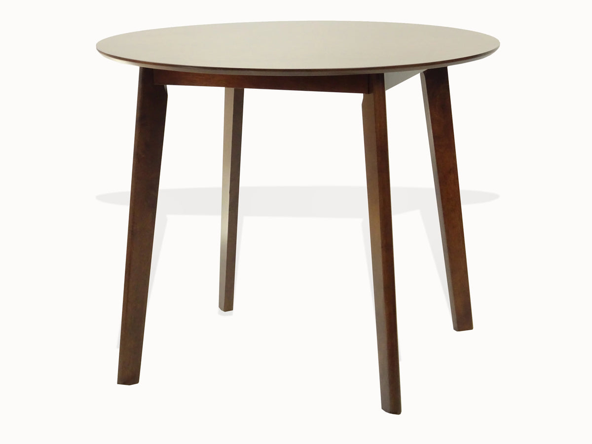 Round Wood Dining Table Medium Brown Finish M8902