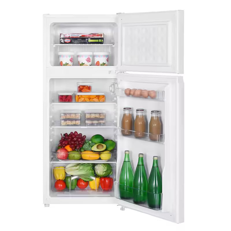 White 4.5 cu. ft. 2-Door Mini Refrigerator with Freezer U6023