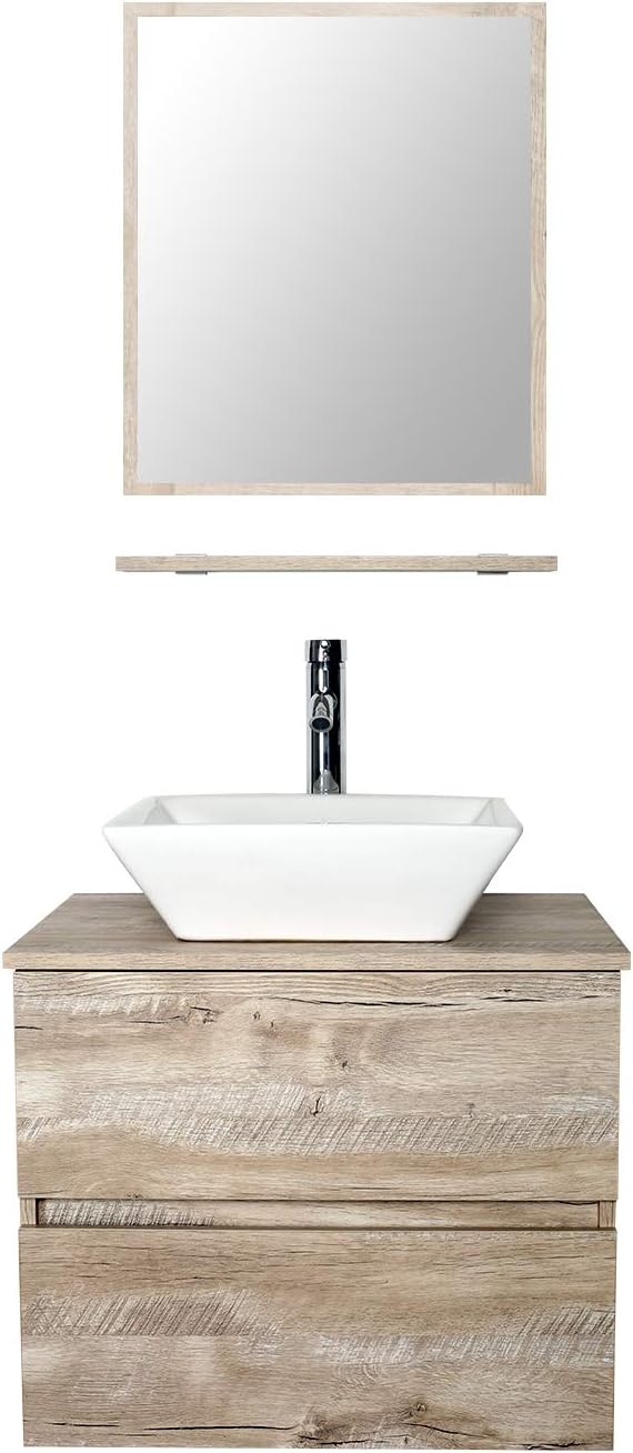 24 Wall Mounted Bathroom Vanity, 2 Drawers Y362999