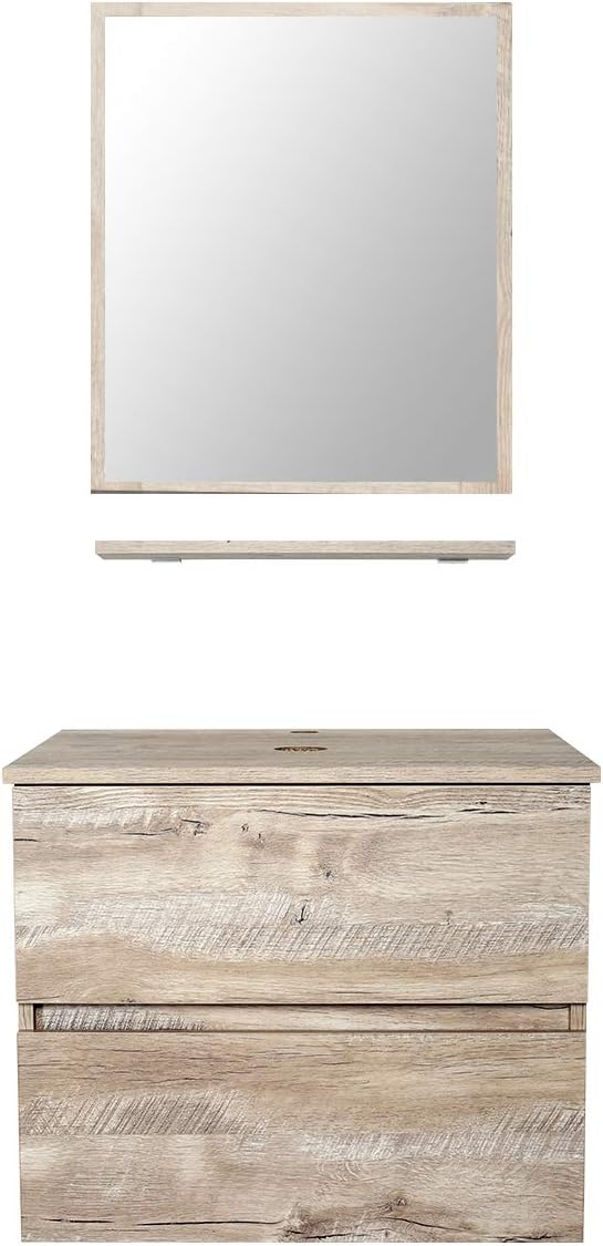 24 Wall Mounted Bathroom Vanity, 2 Drawers Y362999