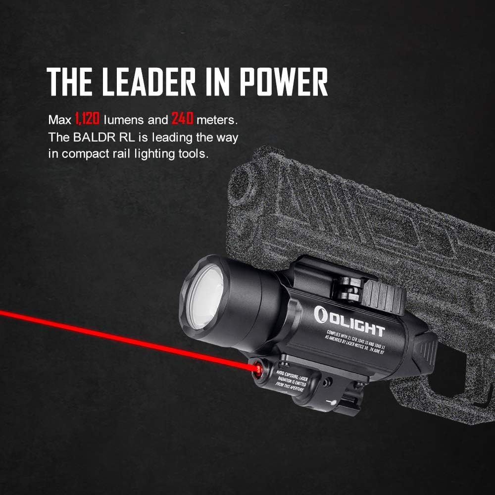 1120 Lumens LED Rail-Mounted Weaponlight with Red Light and White LED F6471