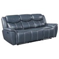 Blue Reclining Sofa with Drop Down Table P678625